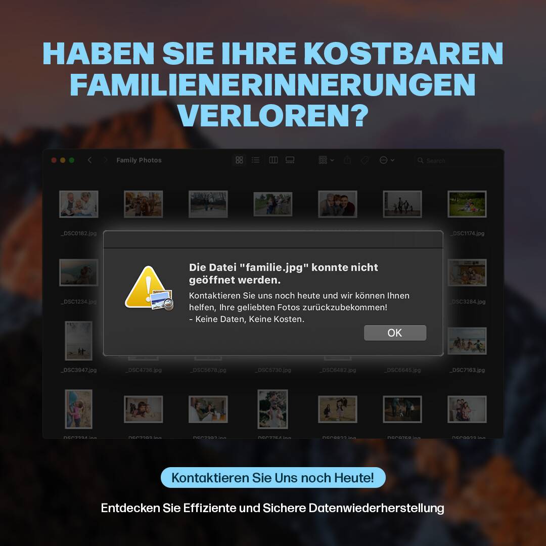 Datenrettung — verlorene Familienfotos und Erinnerungen