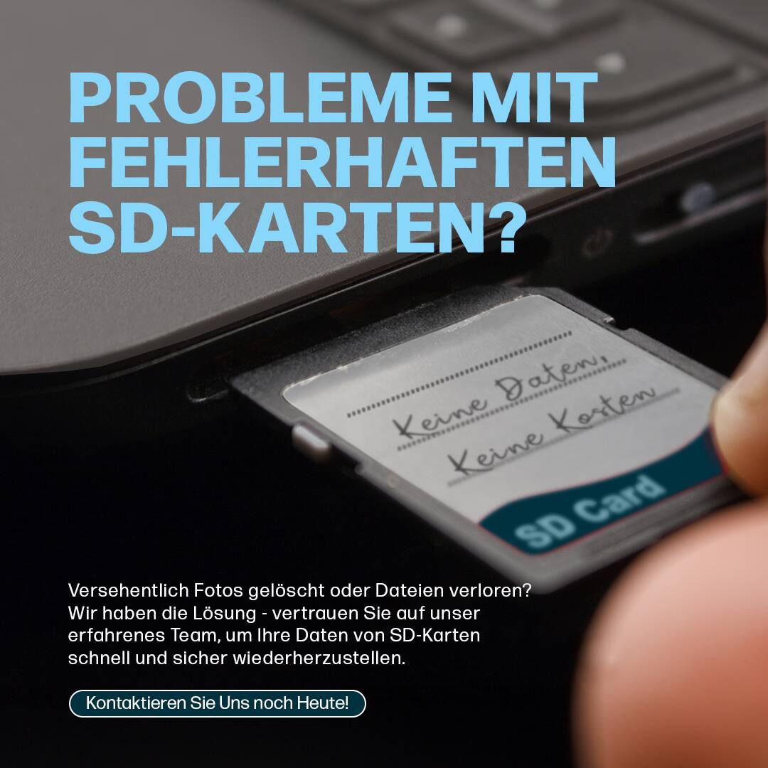 Datenrettung — defekte SD-Karte und Speicherkarten